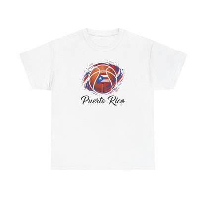 Puerto Rico Basketball Flag | Unisex Heavy Cotton T-Shirt