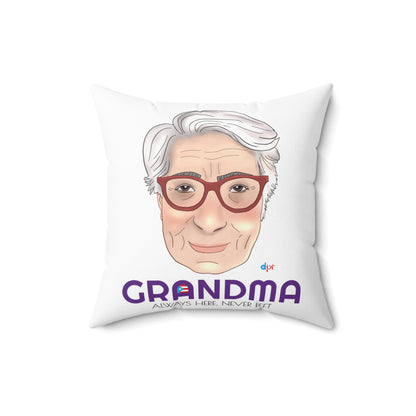 Abuela Boricua Always Here Never Left Spun Polyester Square Pillow