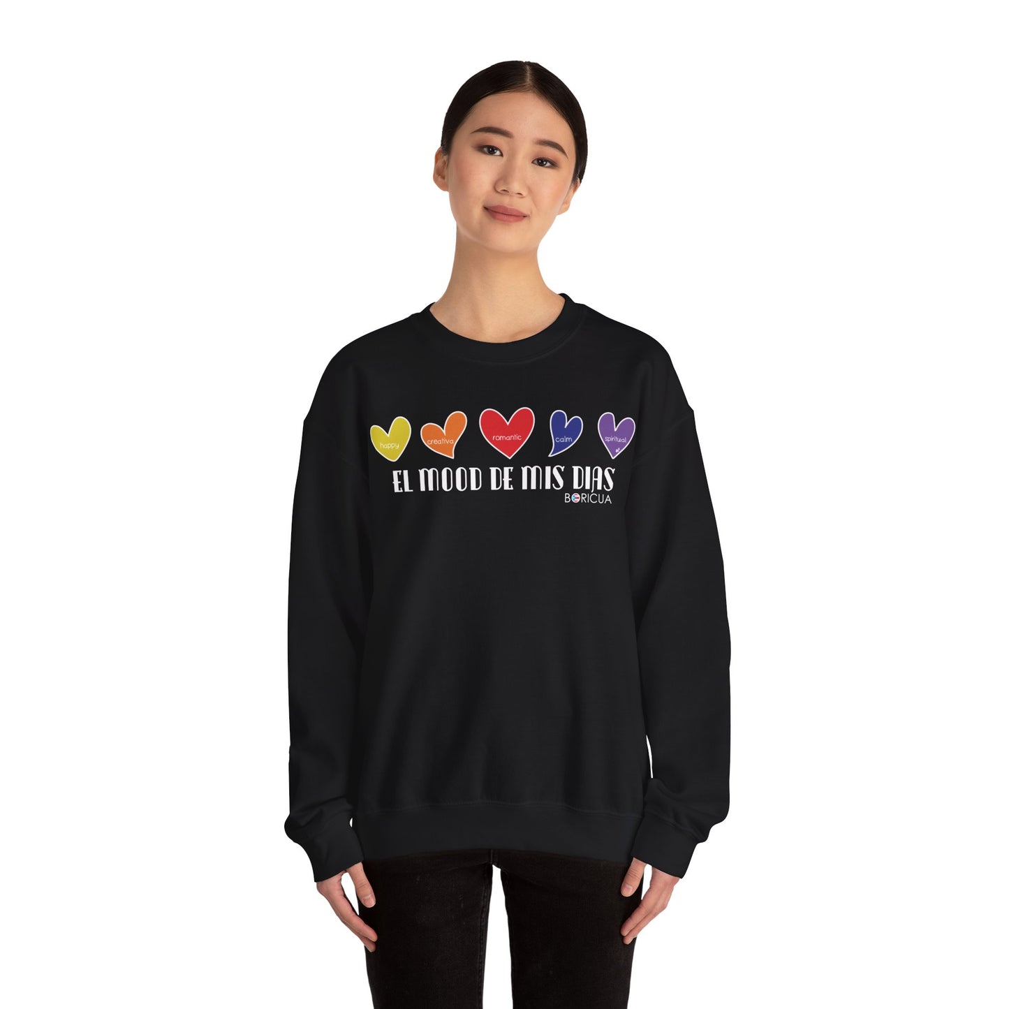 El Mood de mis días Boricua Heavy Blend™ Crewneck Sweaters