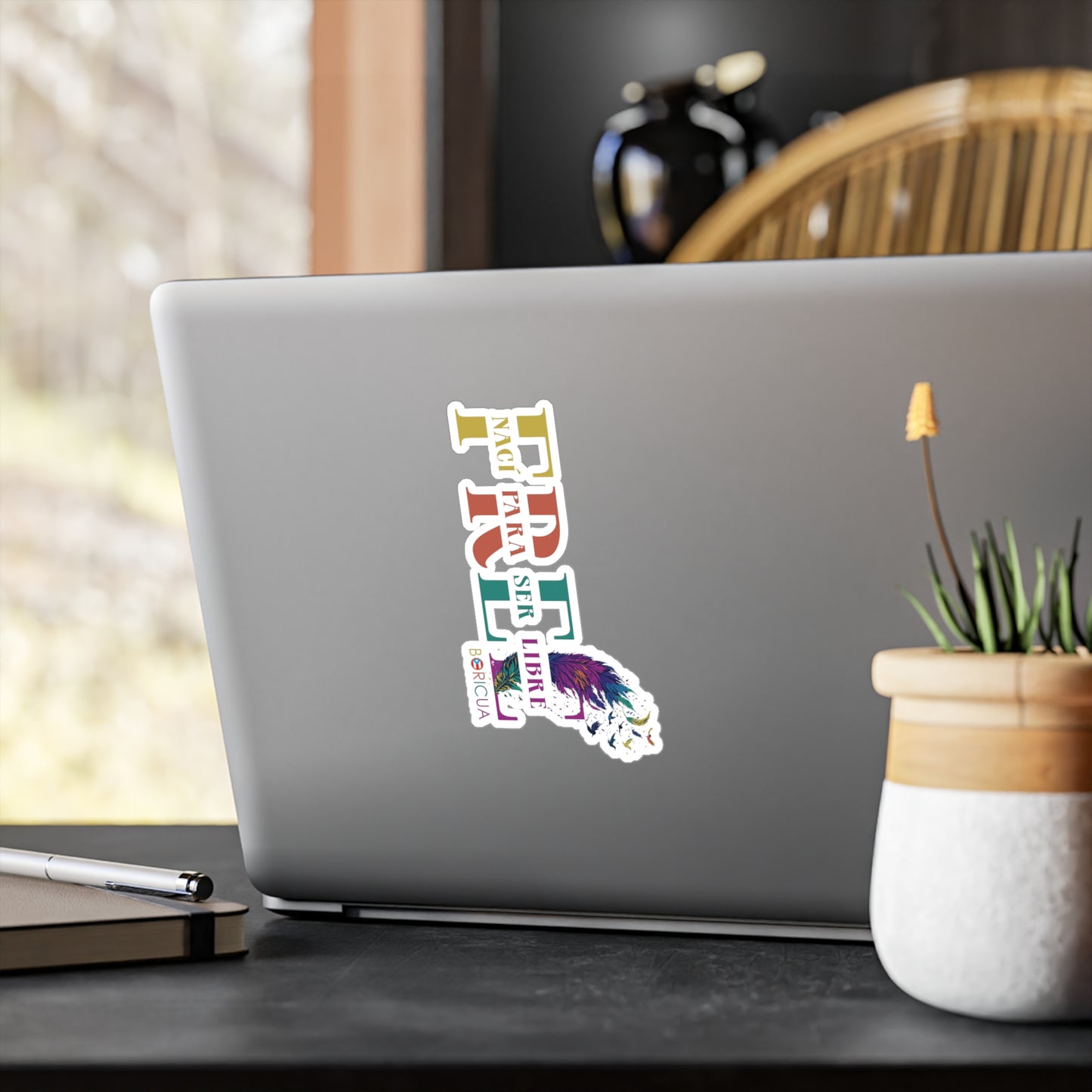 Free Nací para ser Libre Rainbow Waterproof Kiss-Cut Vinyl Decals