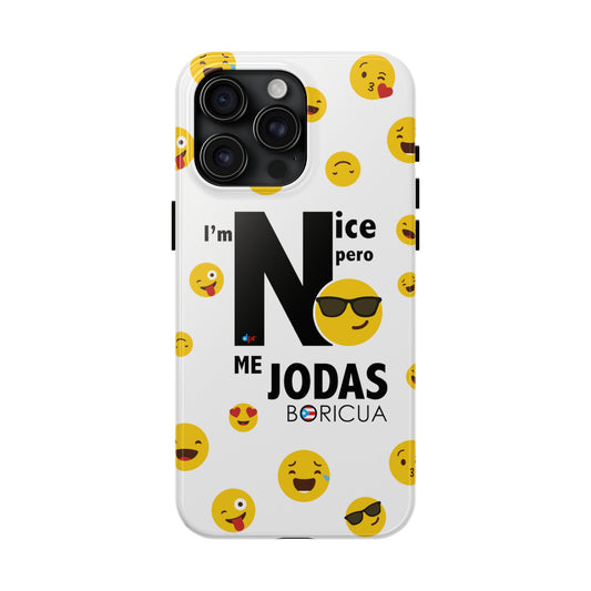 I'm Nice pero No me Jodas White Tough Phone Cases
