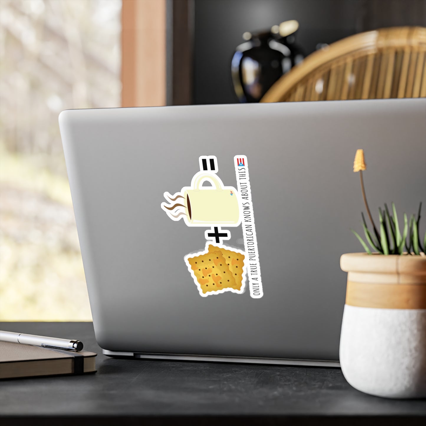Crackers & Coffee True Puertorican Waterproof Kiss-Cut Vinyl Decals