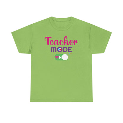 Teacher Mode ON - Back to School Boricua Teacher Heavy Cotton Tee