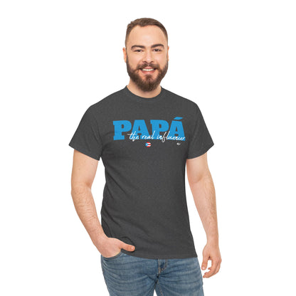 Papá The Real Influencer Blue Heavy Cotton Tee