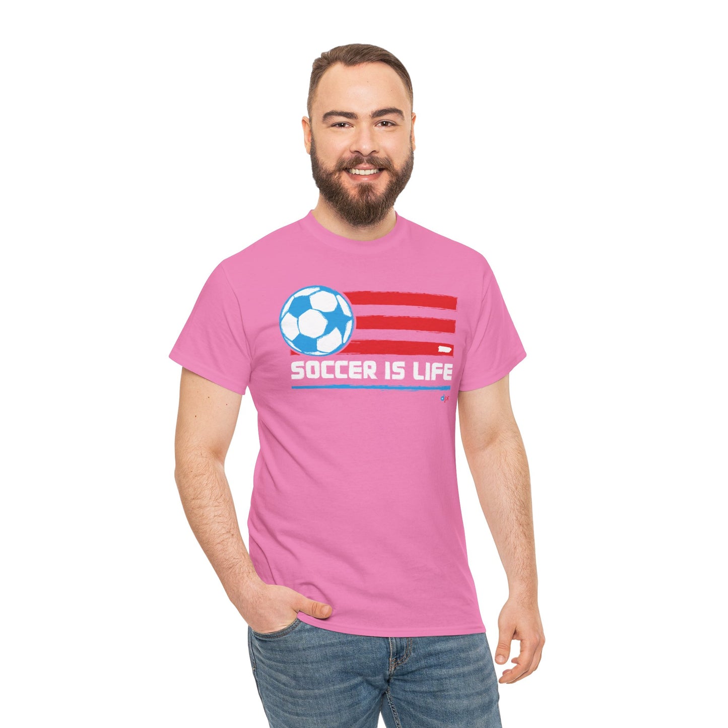 Soccer is Life Colors Unisex Heavy Cotton Tee
