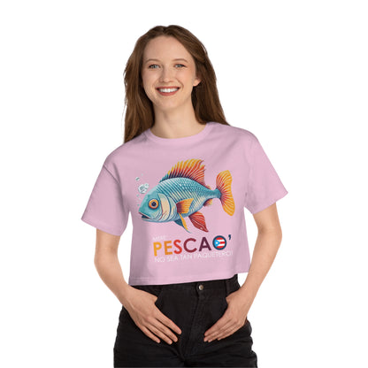Mere' Pescao No seas tan Paquetero Flowy Cropped Tee