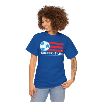 Soccer is Life Colors Unisex Heavy Cotton Tee