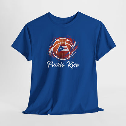 Puerto Rico Basketball Flag | Unisex Heavy Cotton T-Shirt