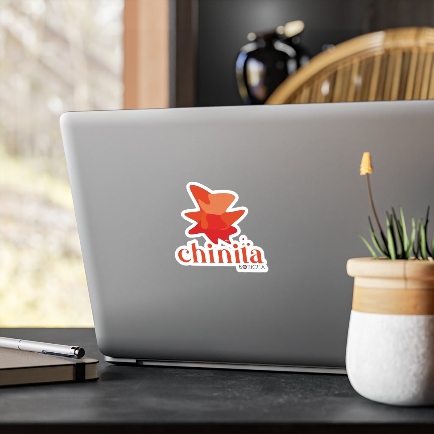 Chinita Boricua Waterproof Kiss-Cut Vinyl Decals