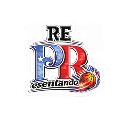 Puerto Rico Fire Basketball REPresentando Waterproof Kiss-Cut Vinyl Decal