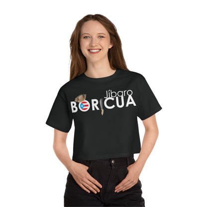Jíbaro Boricua Flowy Cropped Tee