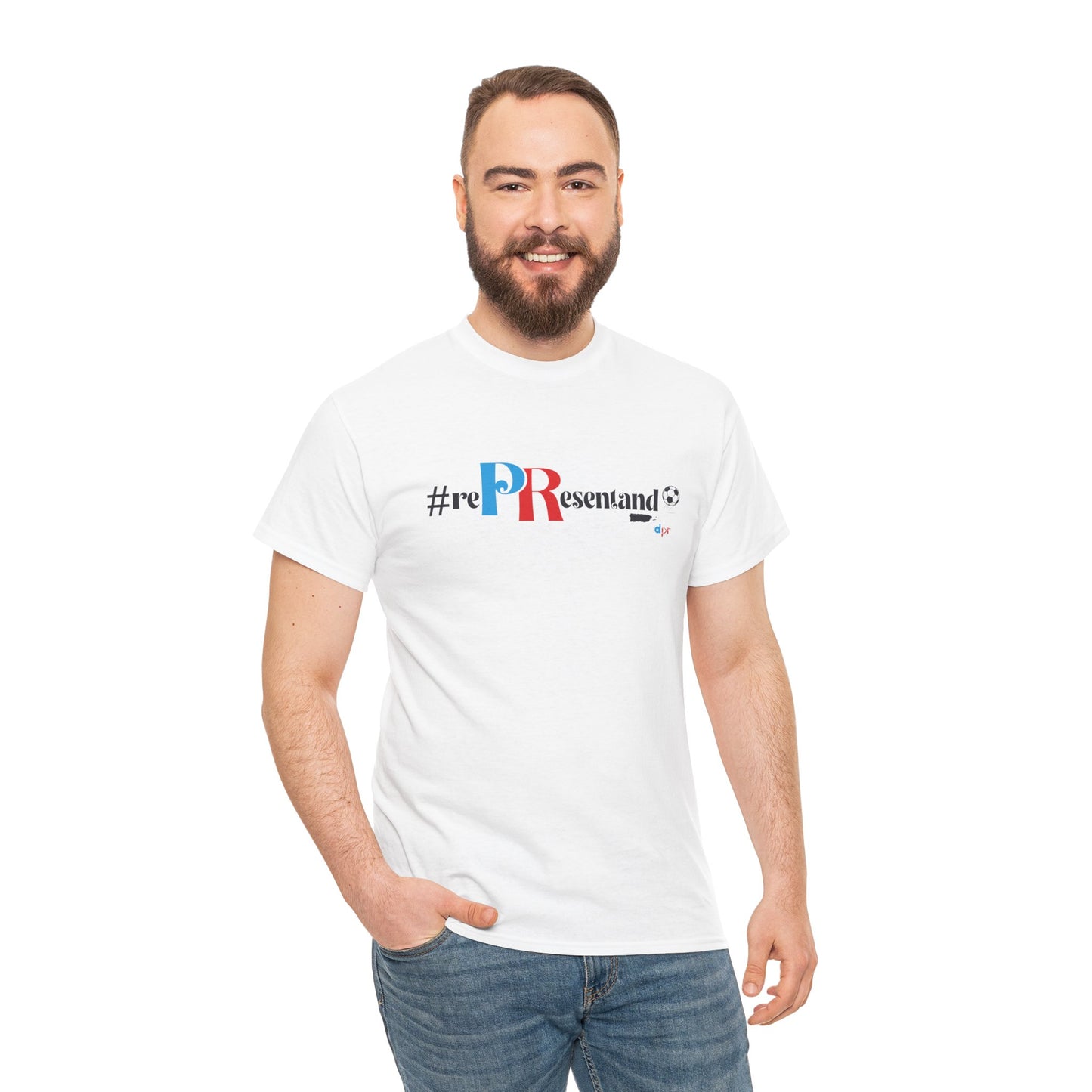 RePResentando Soccer Ball Unisex Heavy Cotton Tee