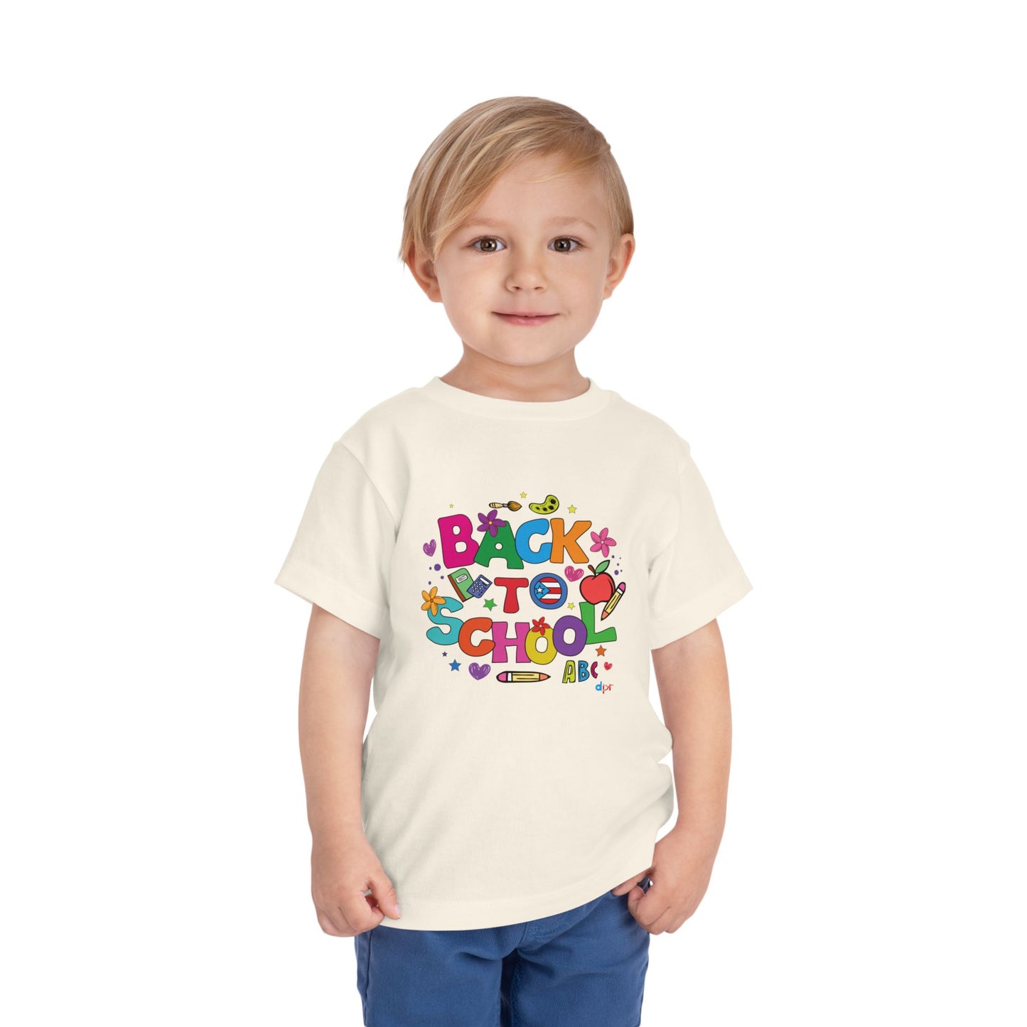 Back To School Boricua Girl Toddler Short Sleeve Tee