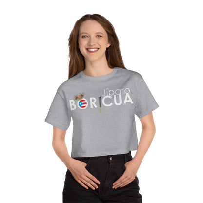 Jíbaro Boricua Flowy Cropped Tee
