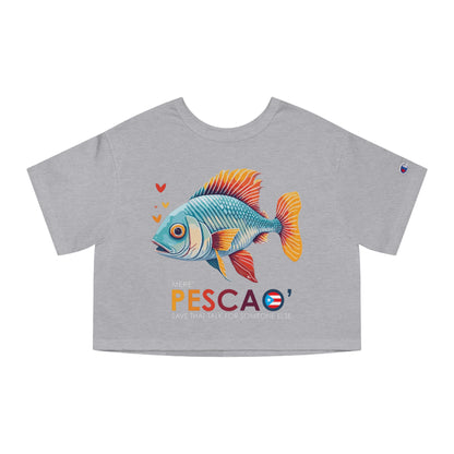 Mere' Pescao Save that Talk Flowy Cropped Tee