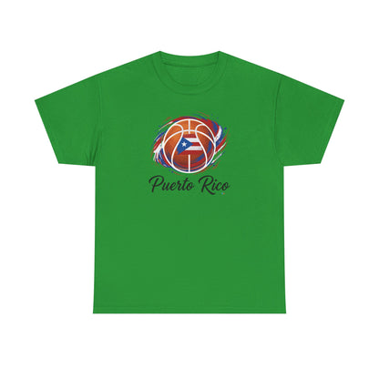 Puerto Rico Basketball Flag | Unisex Heavy Cotton T-Shirt