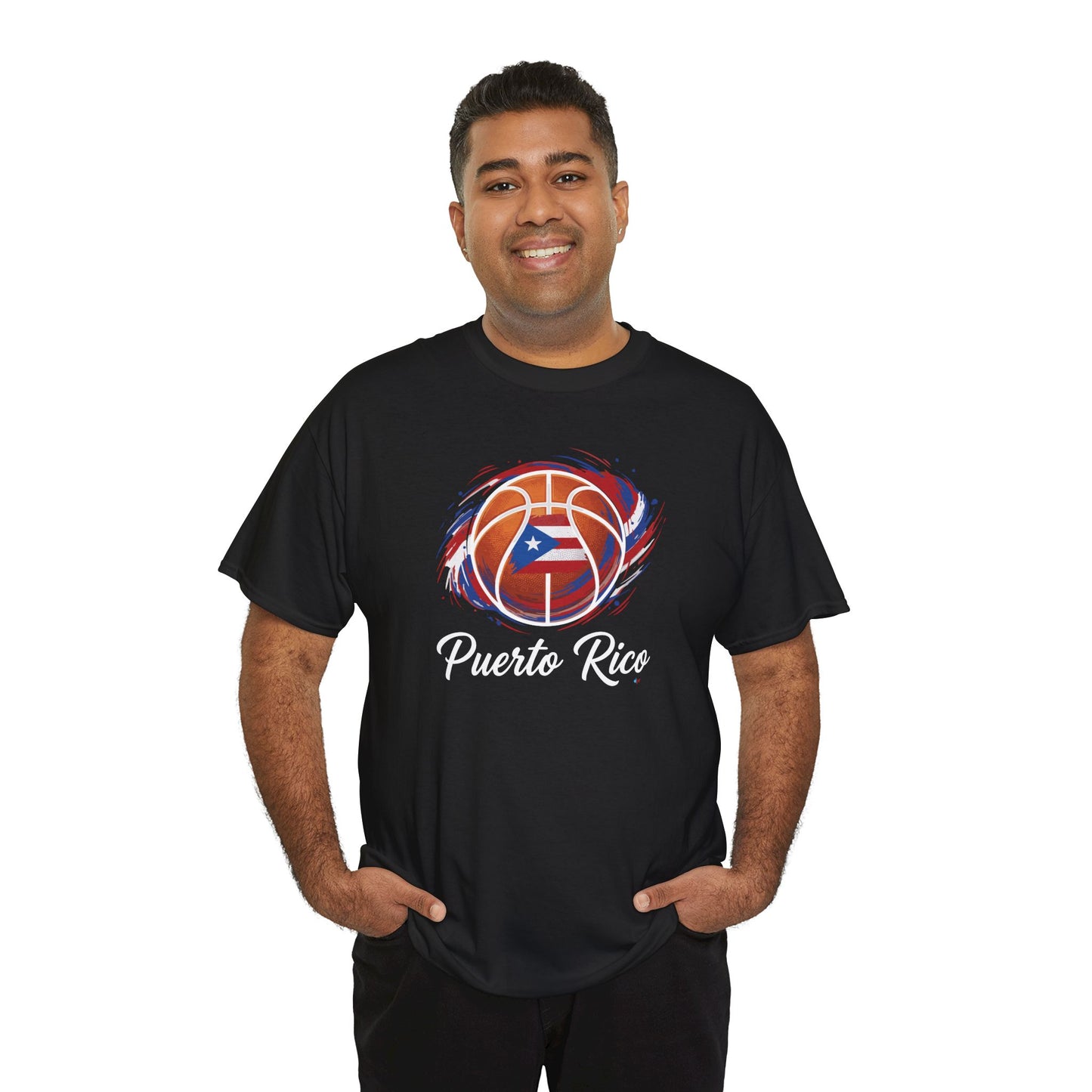 Puerto Rico Basketball Flag | Unisex Heavy Cotton T-Shirt
