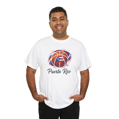 Puerto Rico Basketball Flag | Unisex Heavy Cotton T-Shirt