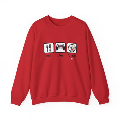 Eat Play Soccer Puerto Rican Flag Heavy Blend™ Crewneck Sweatshirt