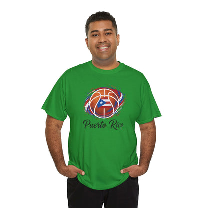 Puerto Rico Basketball Flag | Unisex Heavy Cotton T-Shirt