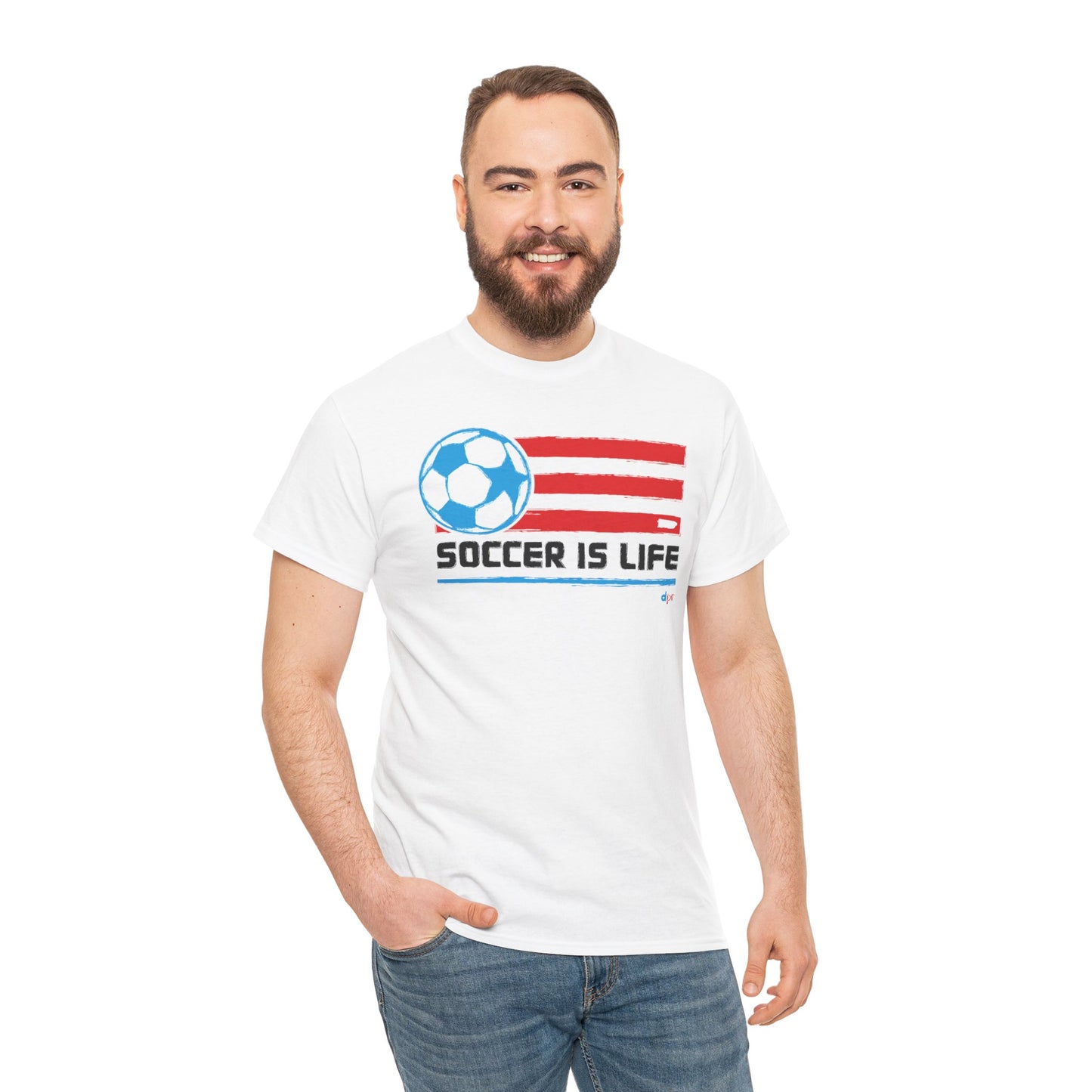 Soccer is Life Colors Unisex Heavy Cotton Tee