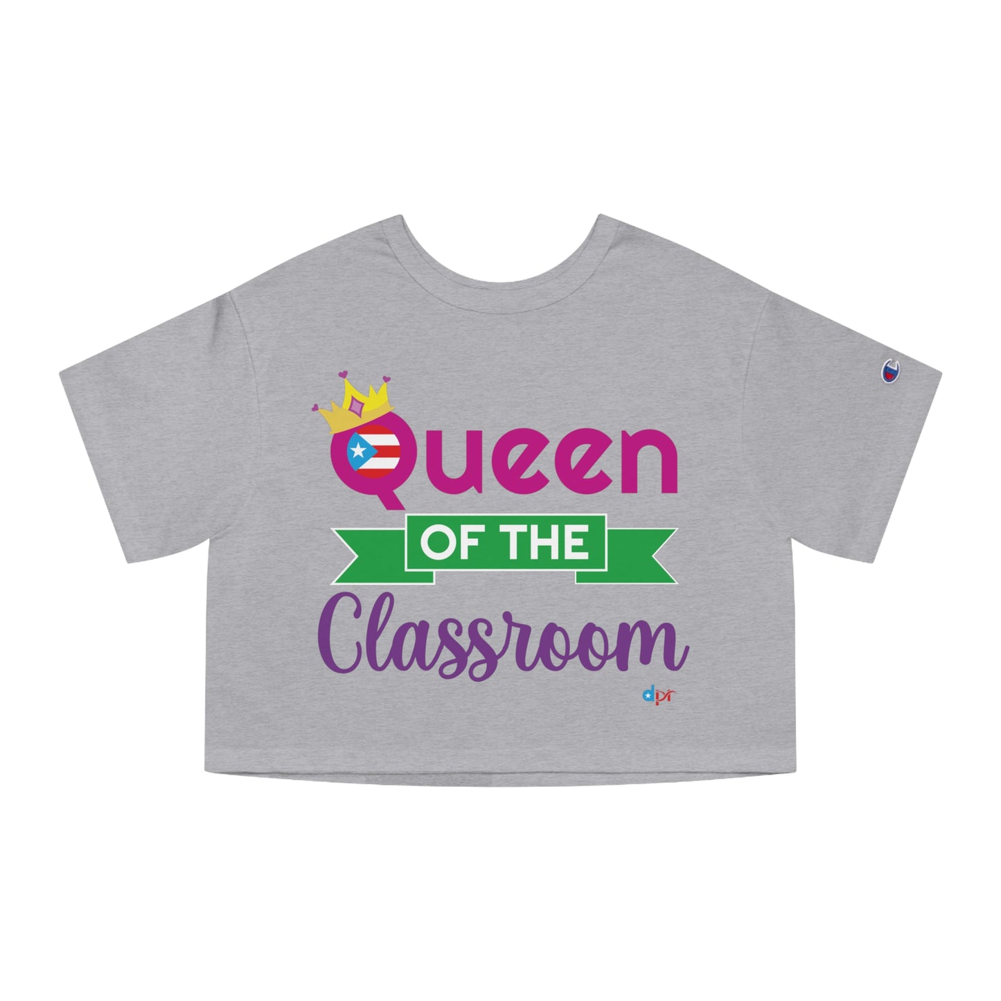 Queen of the Classroom - Back To School Boricua T Shirt Flowy Cropped Tee