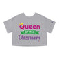Queen of the Classroom - Back To School Boricua T Shirt Flowy Cropped Tee