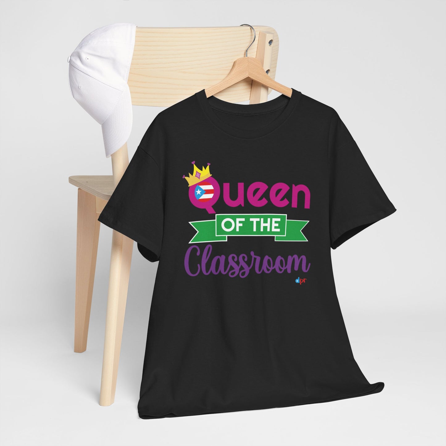 Queen of the Classroom - Back to School Boricua Teacher Heavy Cotton Tee