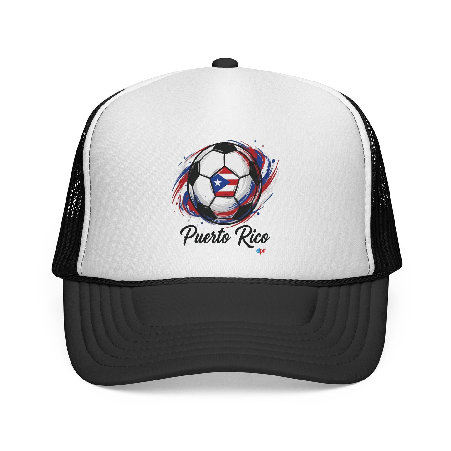 Puerto Rico Soccer Ball Flag Trucker Caps FREE SHIPPING