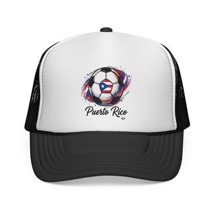 Puerto Rico Soccer Ball Flag Trucker Caps FREE SHIPPING