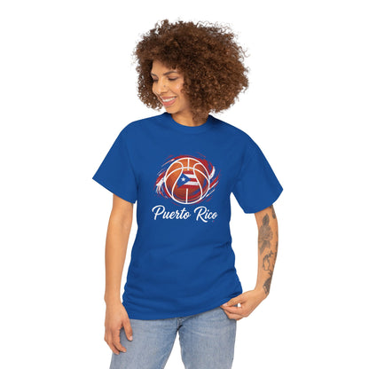 Puerto Rico Basketball Flag | Unisex Heavy Cotton T-Shirt