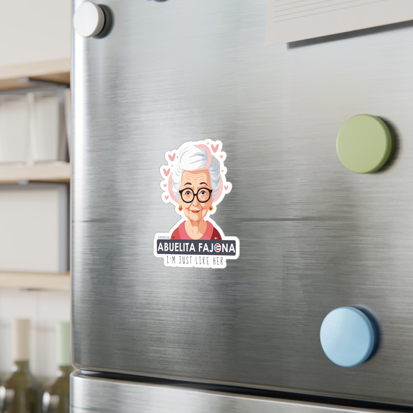 Remembering Mi Abuelita Fajona Waterproof Kiss-Cut Vinyl Decals