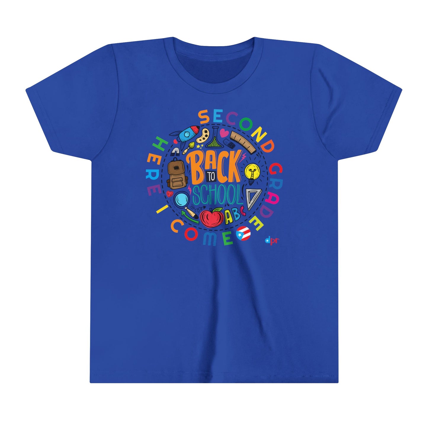 Back to School Boricua Girl Youth Short Sleeve Tee