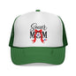 Soccer Mom Boricua Red Bow Puerto Rican Flag Trucker Caps FREE SHIPPING