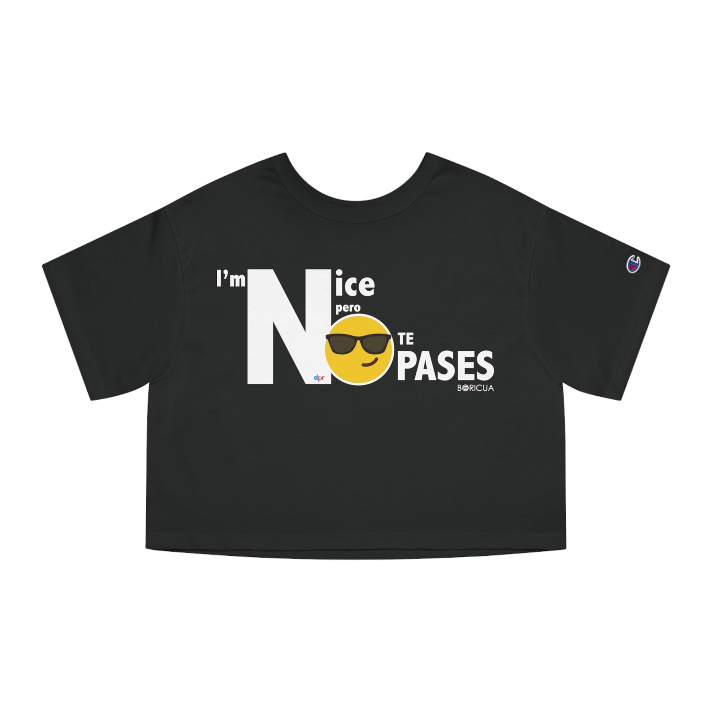 I'm Nice Boricua Flowy Cropped Tee