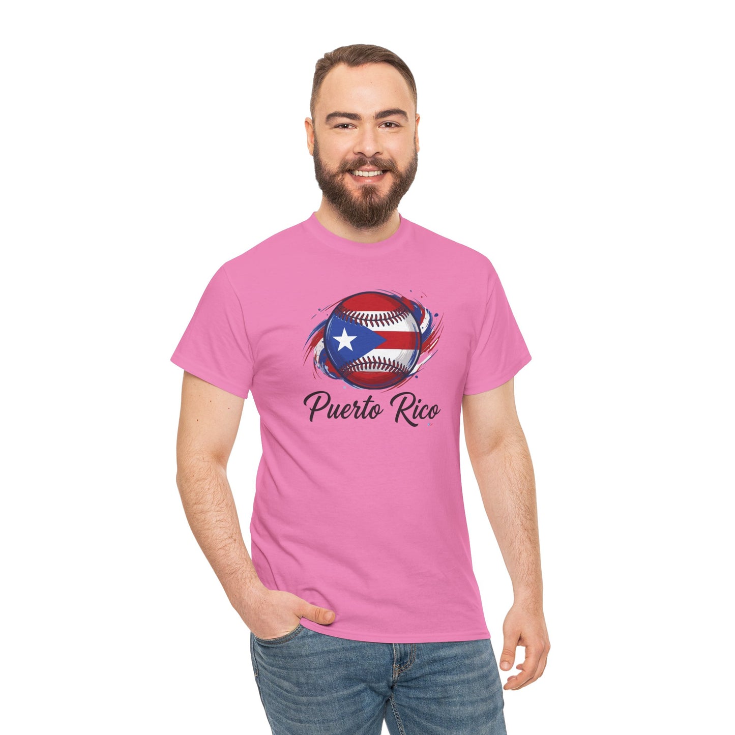 Puerto Rico Baseball Flag | Unisex Heavy Cotton T-Shirt