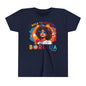 Back to School Boricua Girl Flow Black Youth Short Sleeve Tee
