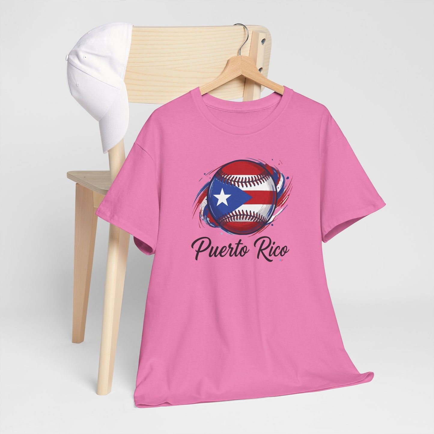Puerto Rico Baseball Flag | Unisex Heavy Cotton T-Shirt