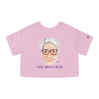 I Will Love You Forever Abuelita Boricua Women's Flowy Cropped Tee