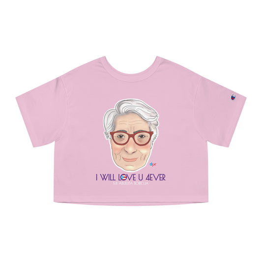 I Will Love You Forever Abuelita Boricua Women's Flowy Cropped Tee