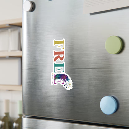 Free Rainbow Waterproof Kiss-Cut Vinyl Decals