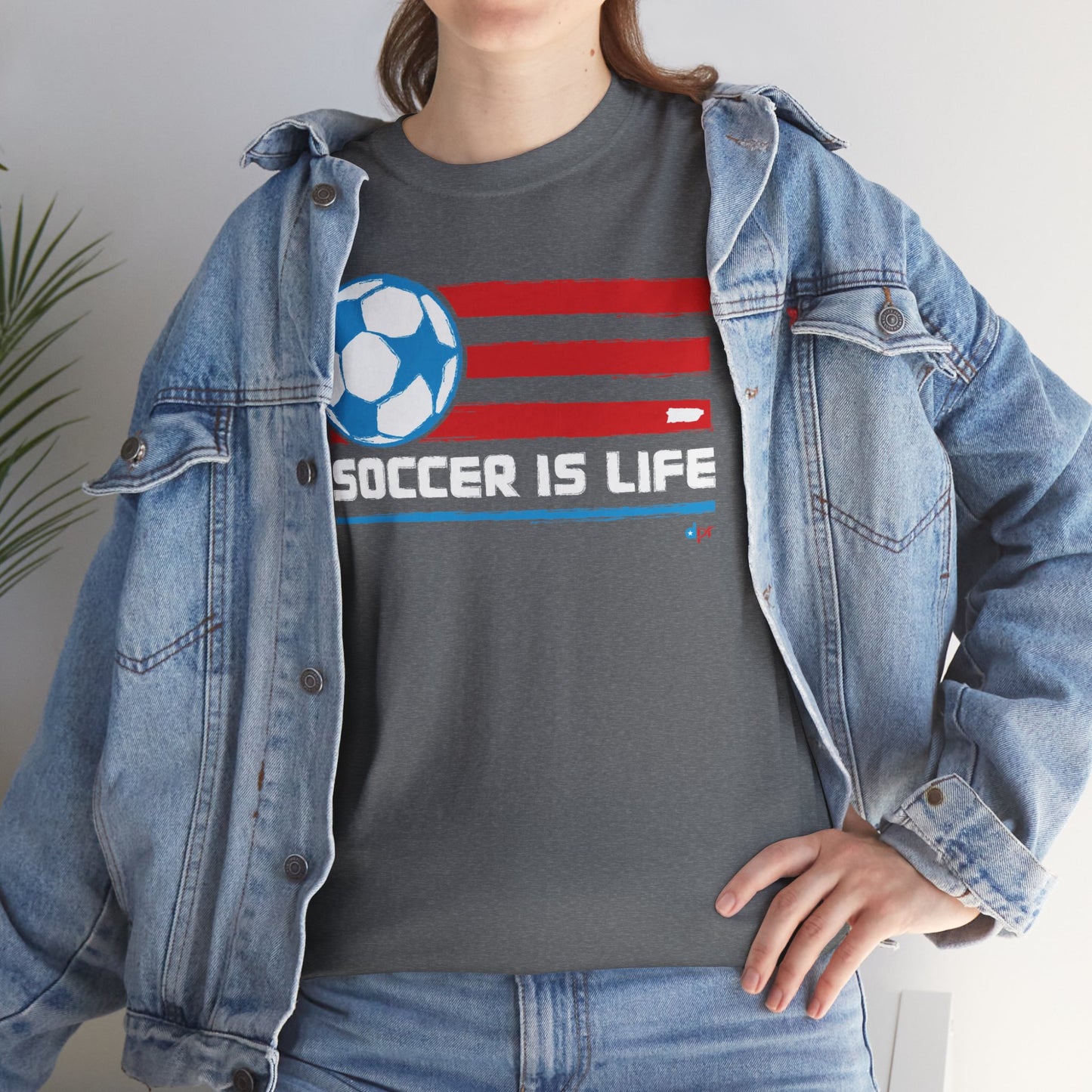 Soccer is Life Colors Unisex Heavy Cotton Tee