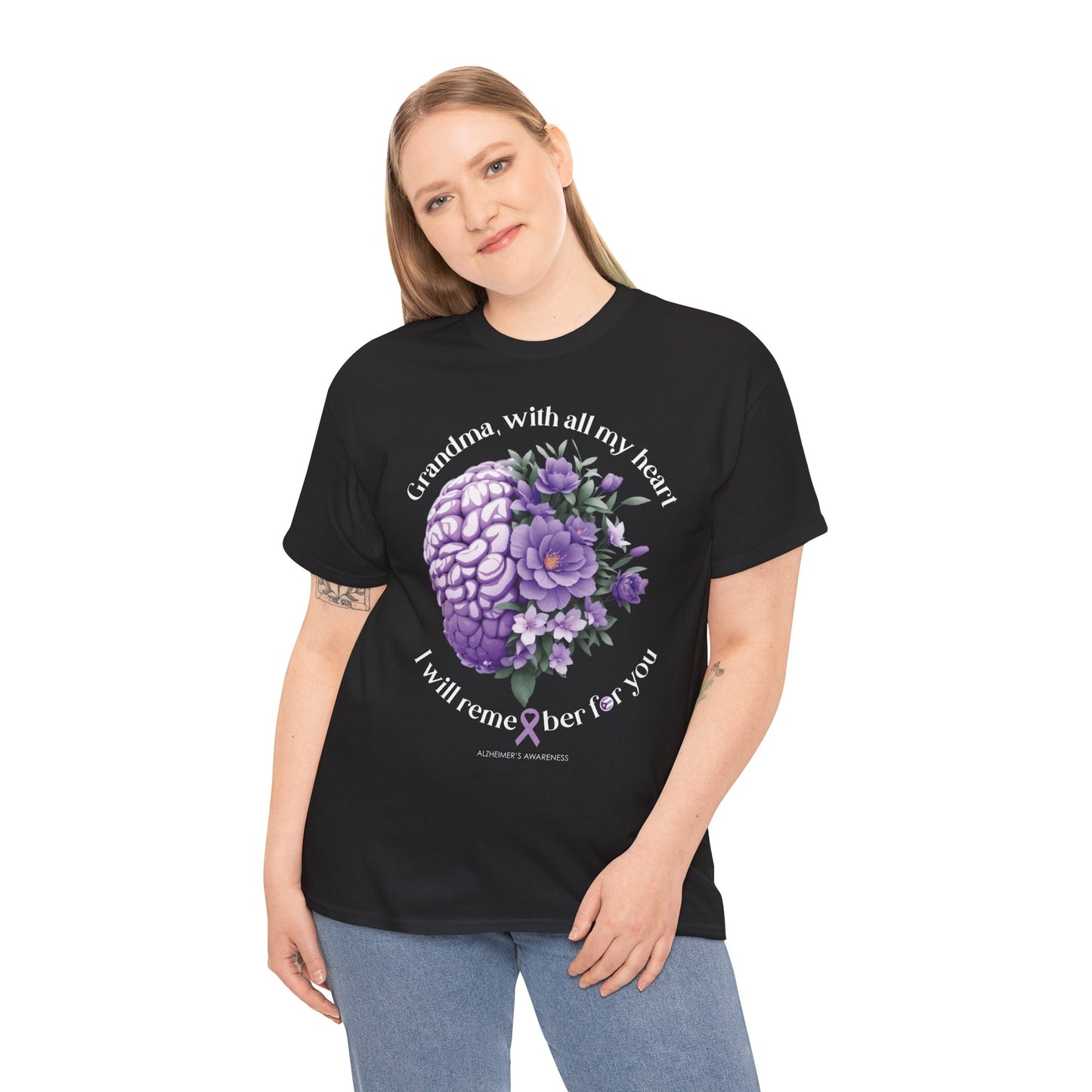 GRANDMA I Will Remember for You  Unisex Heavy Cotton Tee
