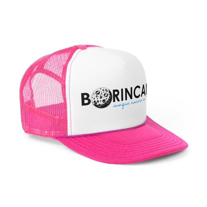 Borincano aunque naciera en la luna bandera Puerto Rican Pride Trucker Caps FREE SHIPPING