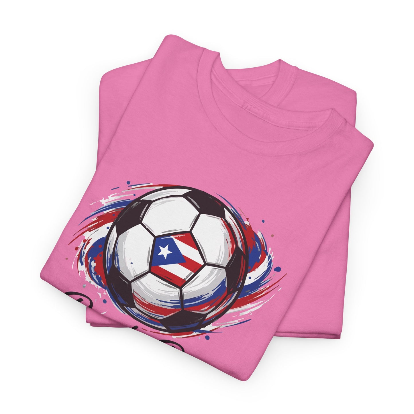 Puerto Rico Soccer Ball Flag | Unisex Heavy Cotton T-Shirt