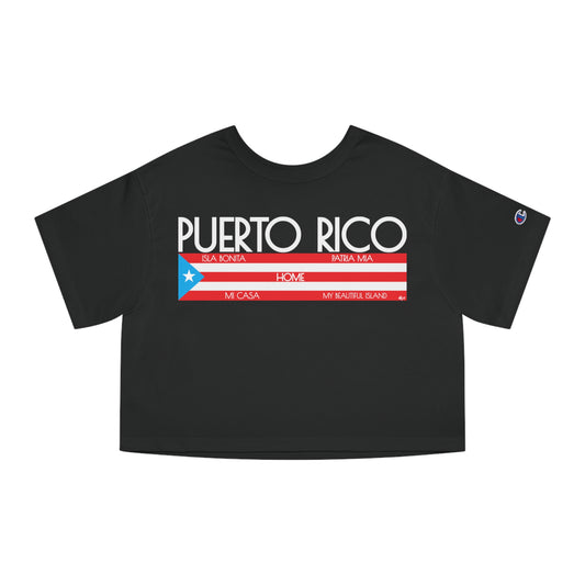 Puerto Rico HOME Flowy Cropped Tee