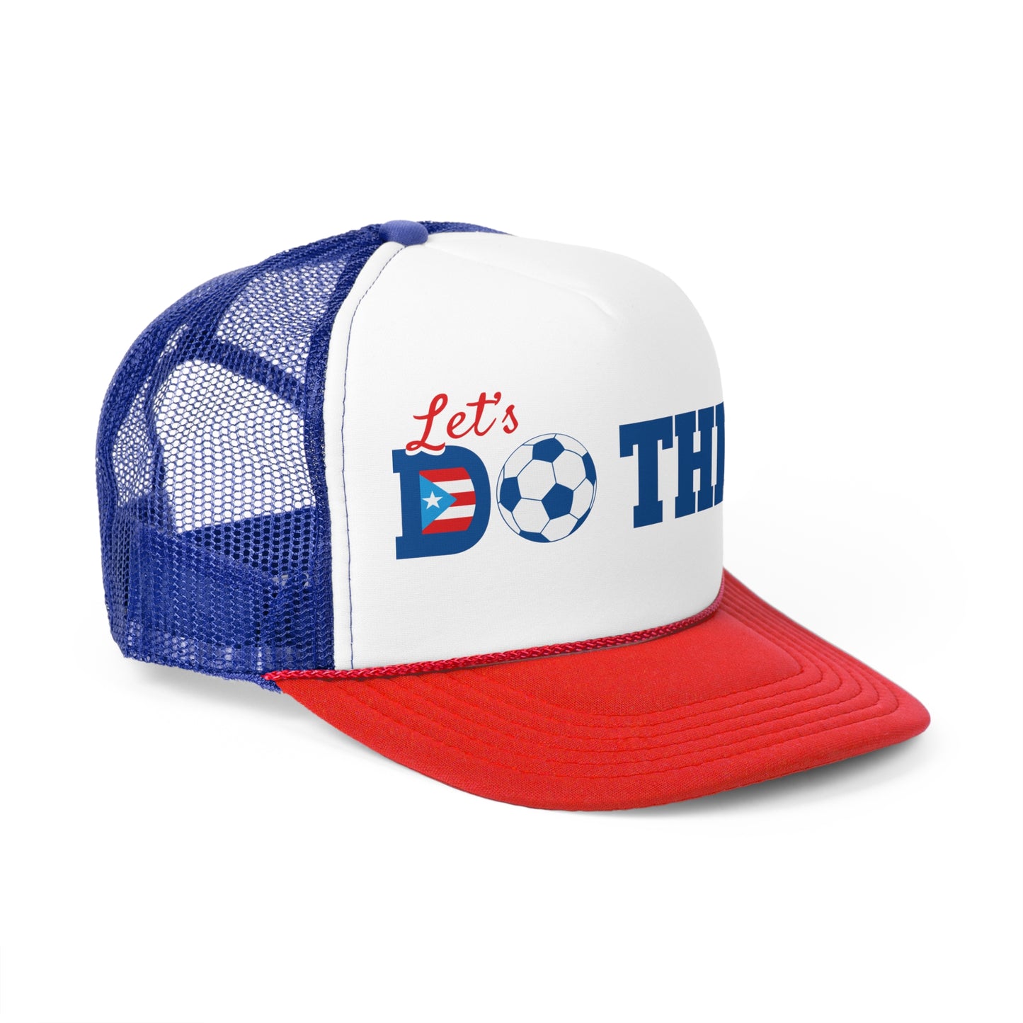 Let's Do This Soccer Puerto Rican Pride Trucker Caps FREE SHIPPING