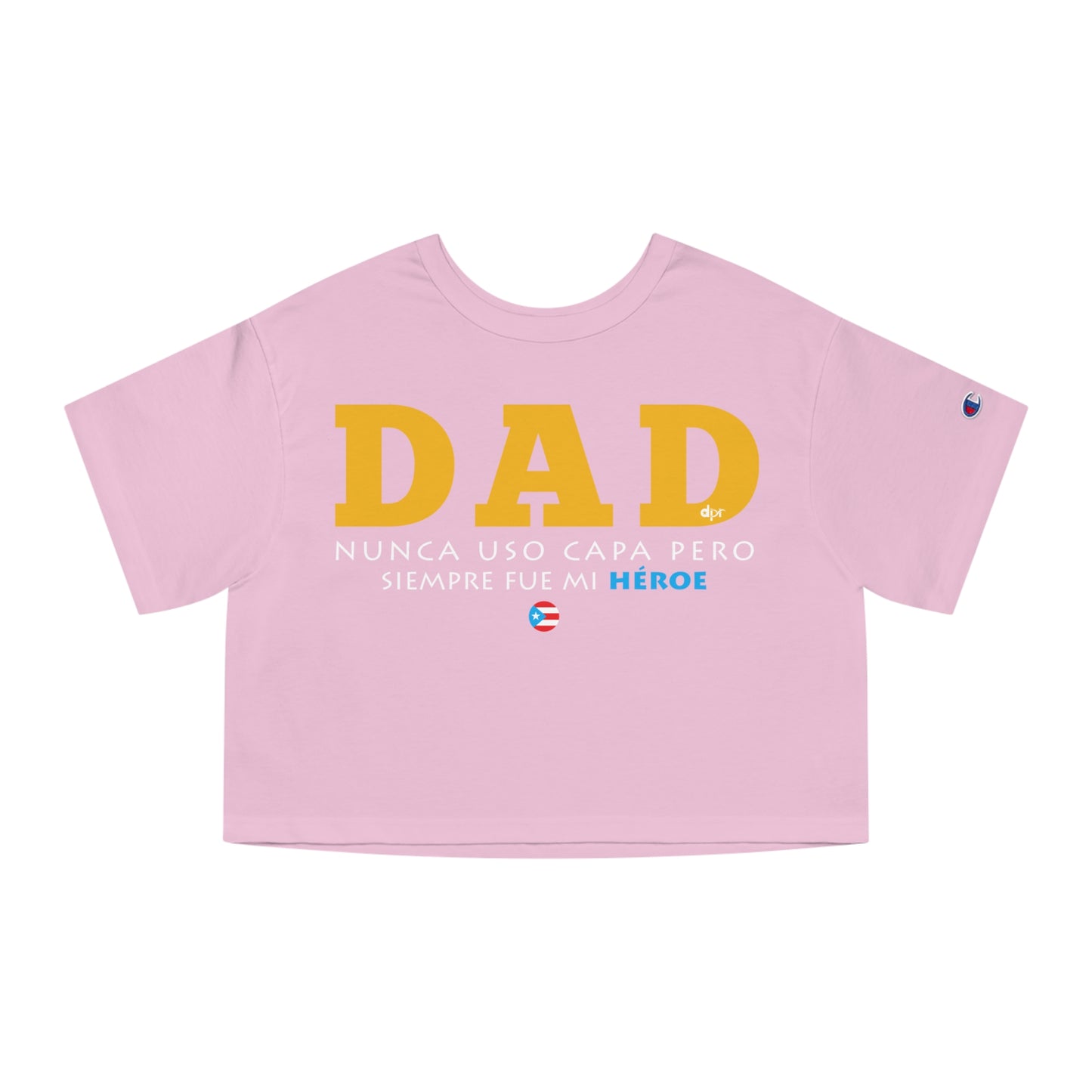 DAD Mi Héroe Yellow Women's Flowy Cropped Tee
