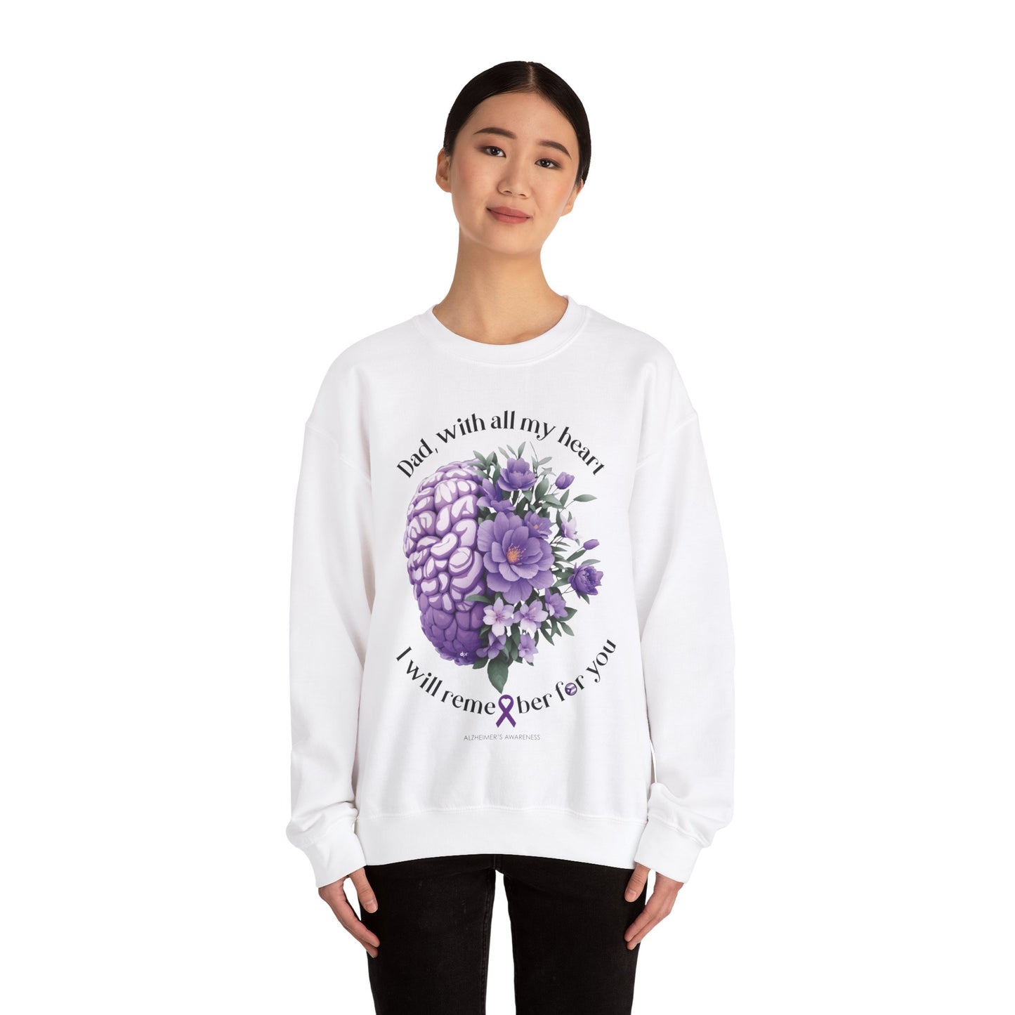 DAD I Will Remember for You Heavy Blend™ Crewneck Sweaters