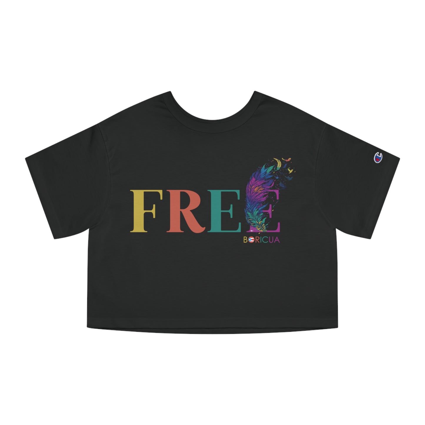 Free BORICUA Flowy Cropped Tee